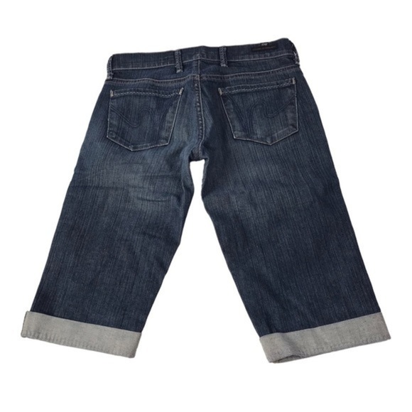 Citizens of Humanity stretch Jeans Below Knee Shorts Blue 24 - Picture 2 of 7